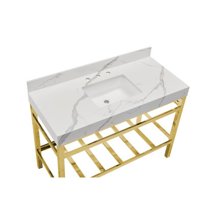 Marseille 48'' Composite Single Bathroom Vanity Top with Sink
