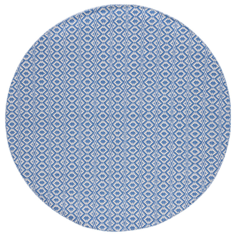 Barkeley Hand Woven Cotton Geometric Rug, Round 6'