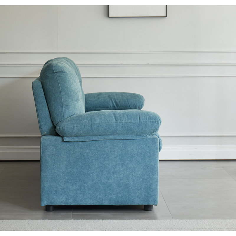 3 - Piece Cotton Living Room Set, Blue