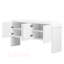 Console à motif de vagues avec 4 portes et tablette réglable-467545014