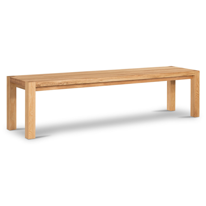 Baldemar 71" Solid Oak Bench, Oak