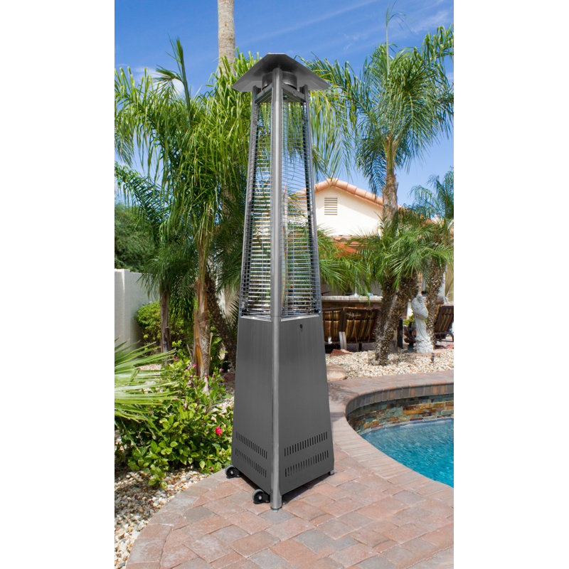 41000 Propane Standing Patio Heater, Stainless Steel
