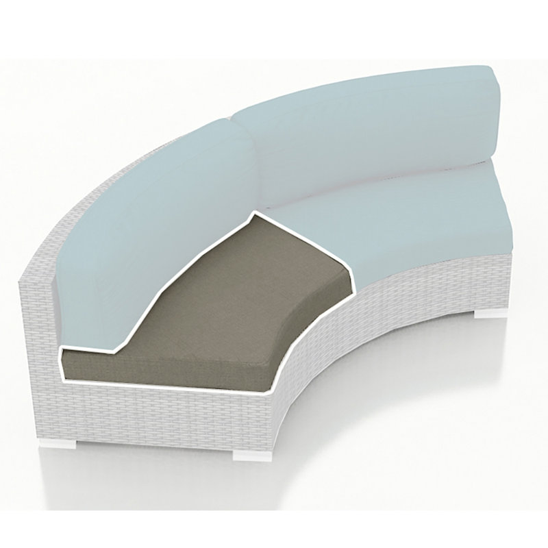 Curved Loveseat Seat Cushion - Cast Lagoon, Gray