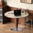 Walnut Round Sintered Stone Dining table-1319473859