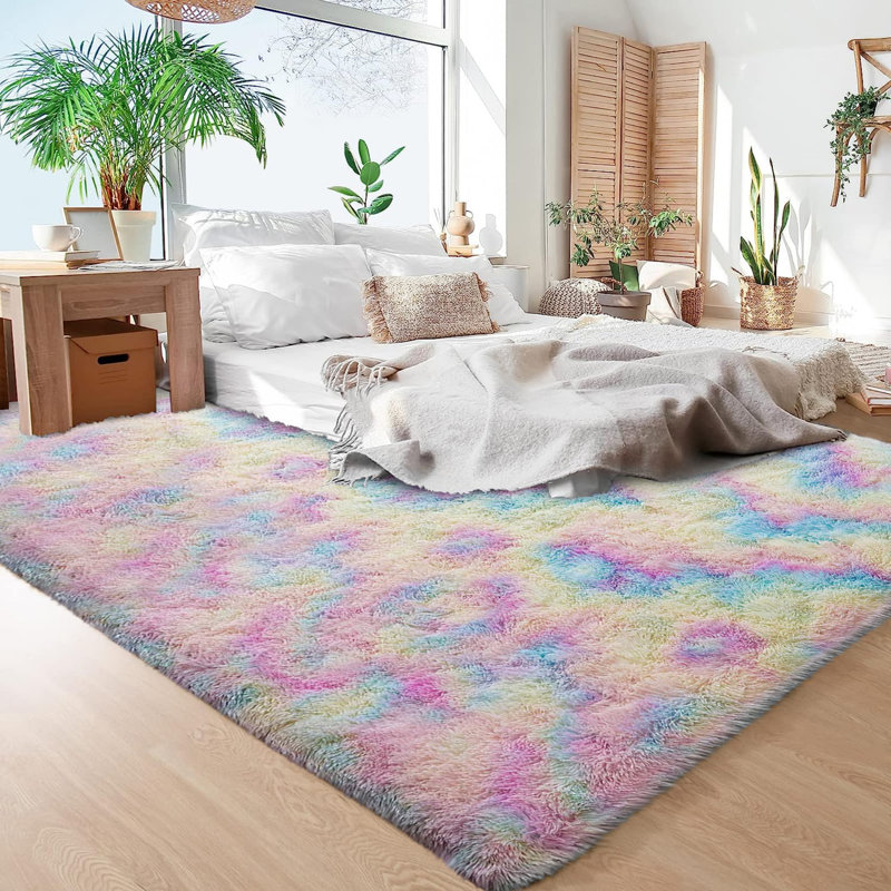 Brisbin Ombre Shag Area Rug, Rectangle 60 x 110cm