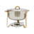 14.2Qt Gold Stainless Steel Round Chafing Dish with Lid-1901466907