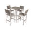 Ensemble de salle à manger à hauteur de bar en aluminium 28 po pour 4 personnes Bayaud-364819061