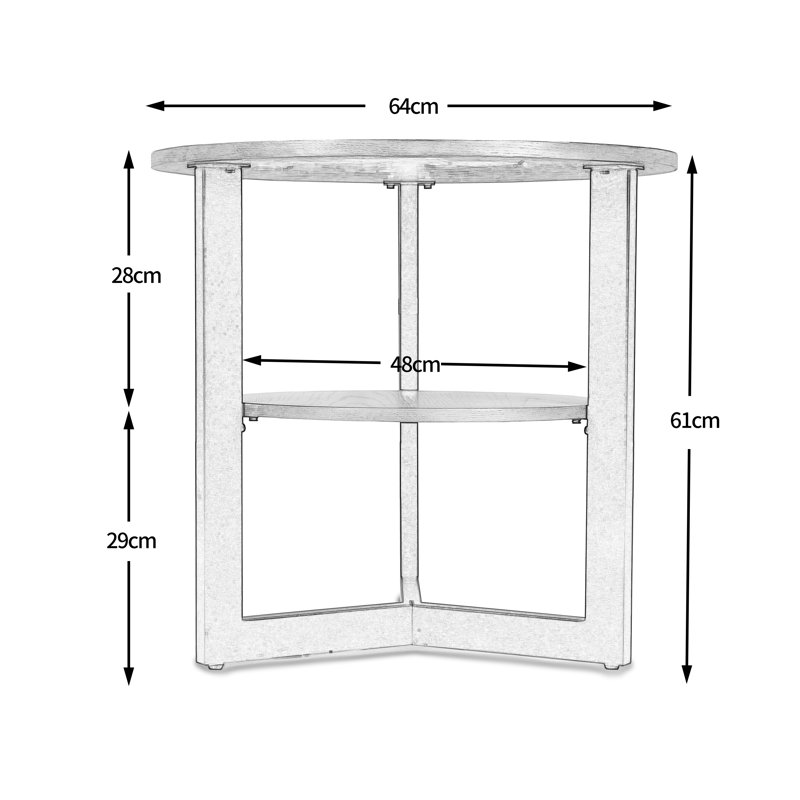 Huckle Side Table, Brown