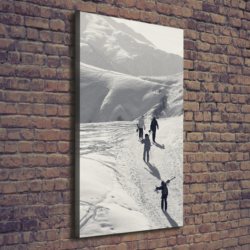 Skiers - Wrapped Canvas Print