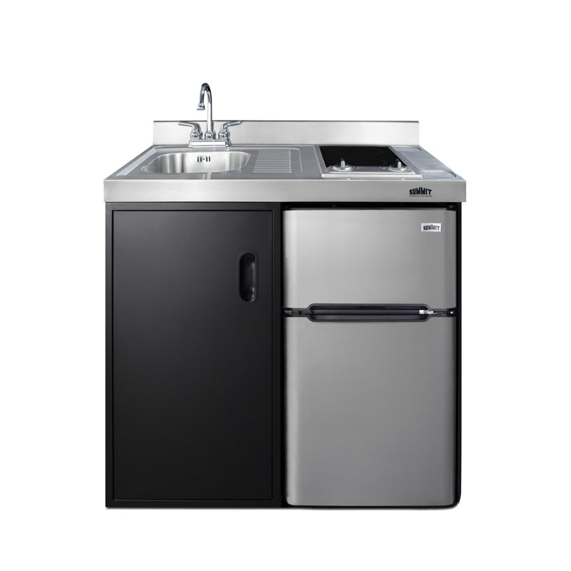 Summit Appliance All-In-One Combo Kitchens 3.2 Cubic Feet cu. ft. Mini Fridge with Freezer Kitchenette