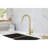Pull Down Kitchen Faucet In Gold Stainless Steel - 360 Swiveling High Nozzle, Single Handle For Easy Adjustment Of Water Temperature And Flow, Corrosion Rust-, 16.27 In. Depth, 10.04 Width, 9.05-977169322