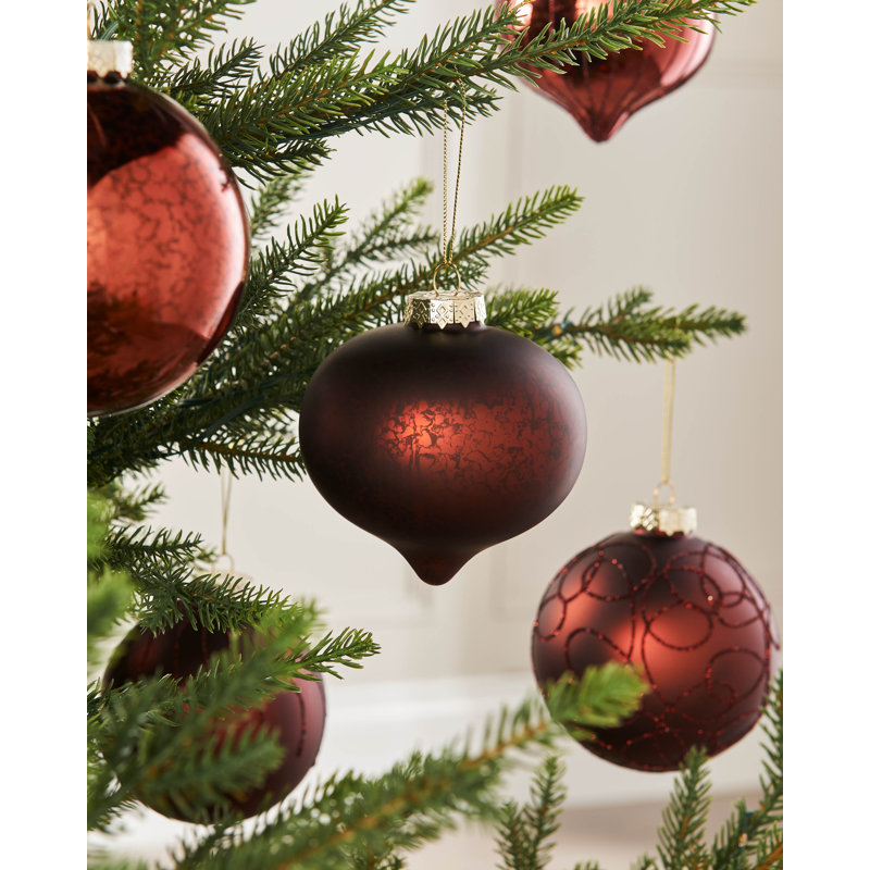 10.8cm Solid Colour Plastic / Acrylic Bauble, Burgundy