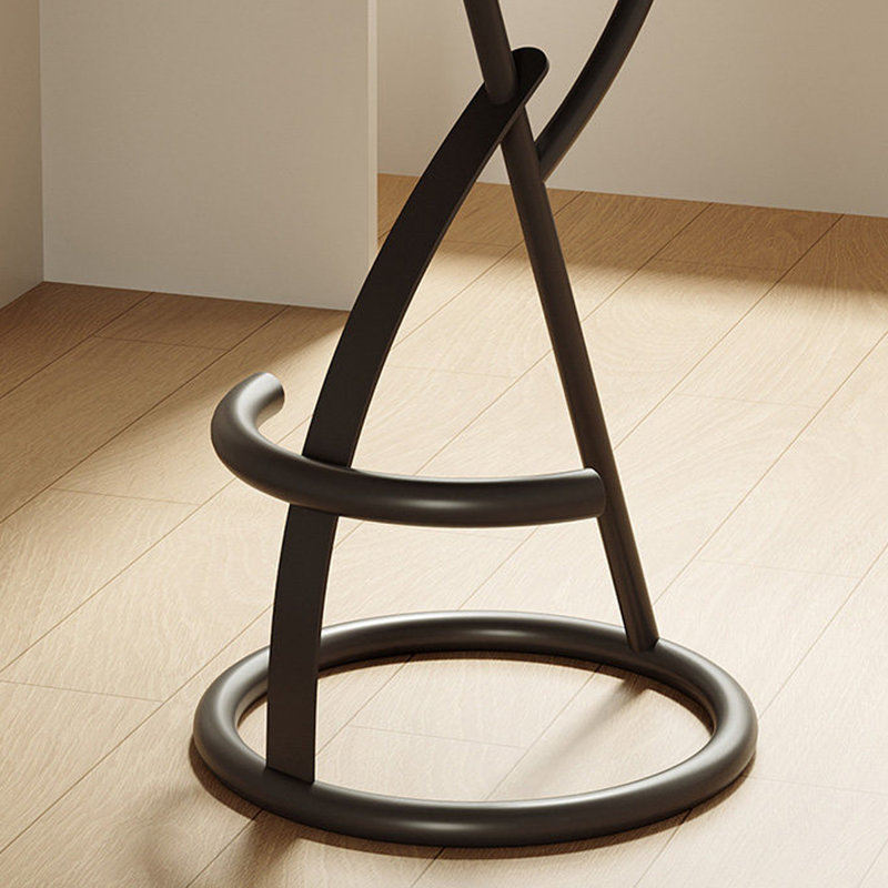 Chaise d'appoint noire à dossier bas (ensemble de 8), 8, 25.59", Noir