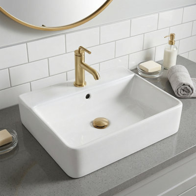 18" Wall Mount or On Counter Porcelain Sink