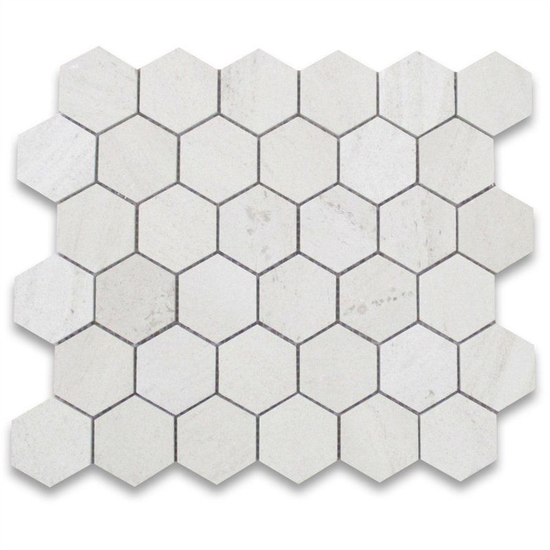 Moleanos 10" x 12" Marble Honeycomb Mosaic Wall & Floor Tile
