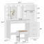 Freman Vanity Table Set, Makeup Vanity Desk with Lights and Mirror, Dressing Table-1999679359