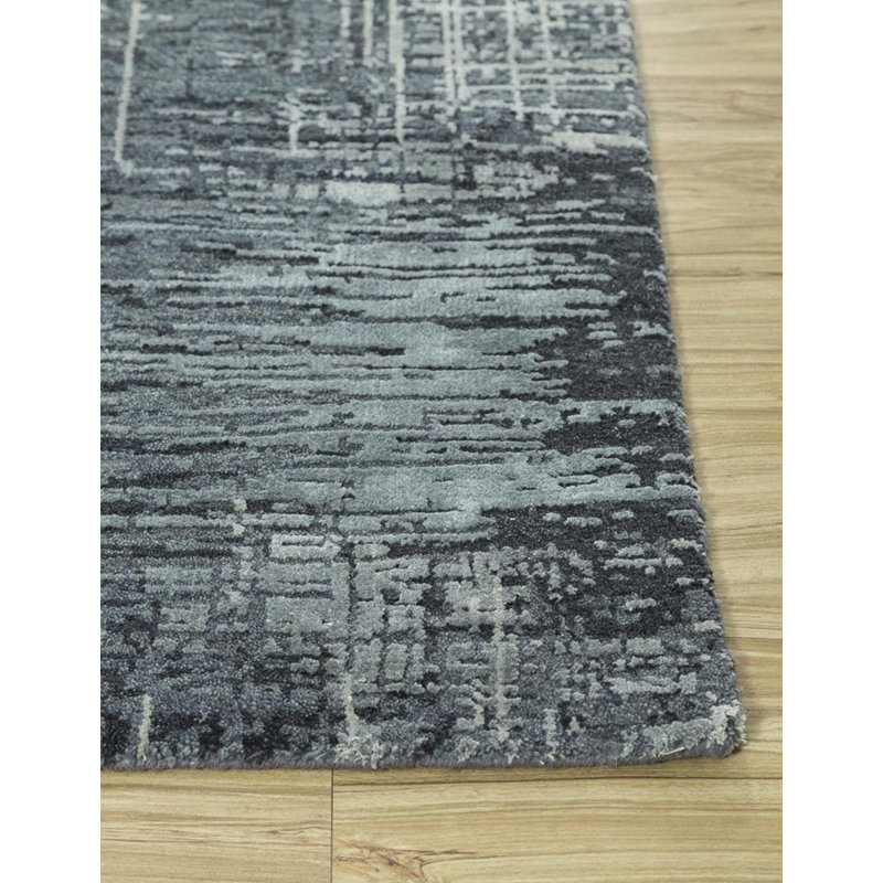 Contemporary One-of-a-Kind Rectangle 5'6" X 8 Hand Knotted Area Rug
