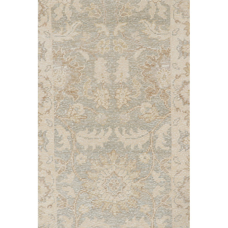 Hand Knotted Wool Geometric Area Rug, Rectangle 6' x 9'