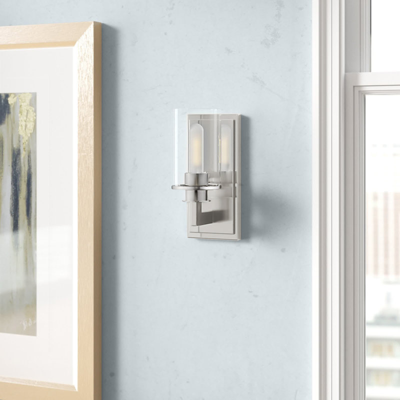 Attah Armed Sconce, Brushed Nickel
