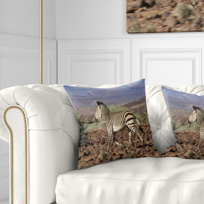 Coussin paysage zébré en damaraland