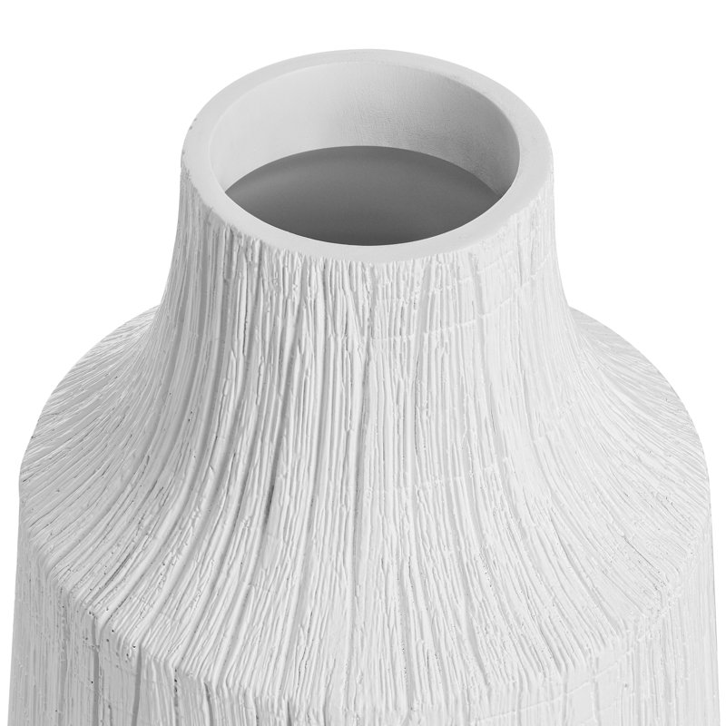 Vase en bois 16 po, Blanc, H 16 po x l 7,5 po x P 7,5 po