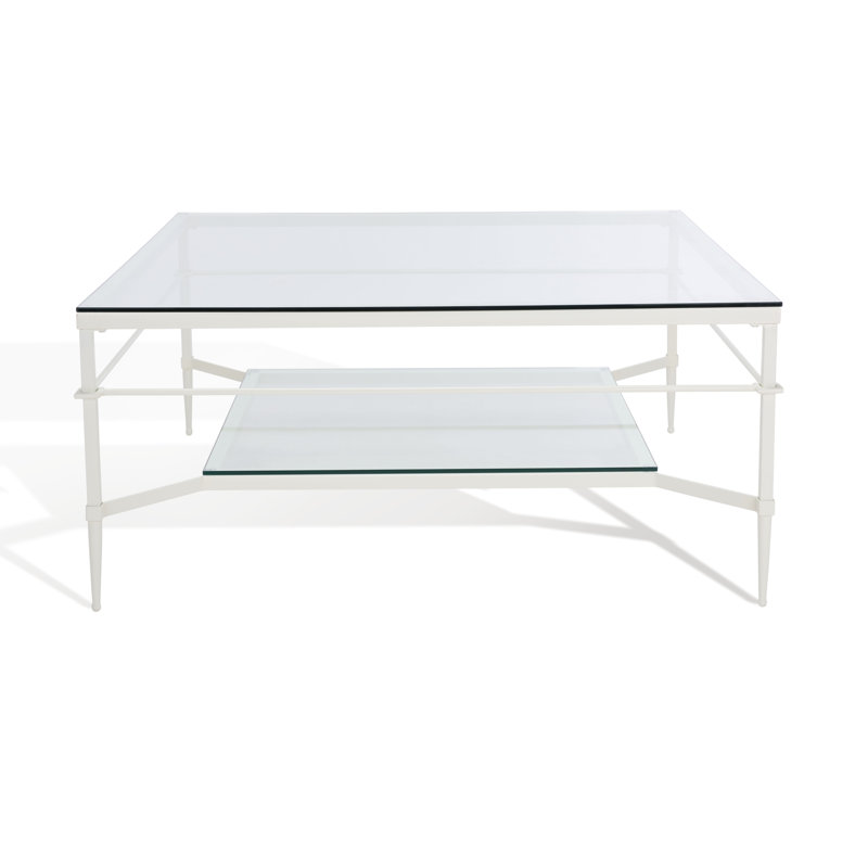 Vera Glass Coffee Table, White