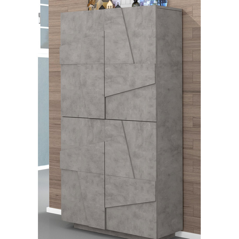 Cernobbio 32 Pair Shoe Storage Cabinet, Grey