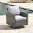 Emrich 5-Person Outdoor Wicker Conversation Set with 3 seat Sofa,  Swivel Rocking Chairs, Rattan Firepit Table, and Ottomans-1834717215