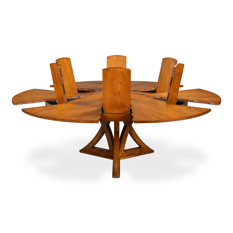 Casual Round Dining Table, 30"H x 55"L x 55"W, Tobacco Brown