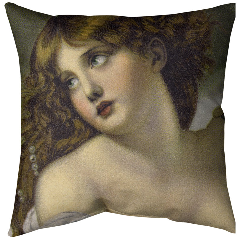 Coussin psyche, 16 po x 1 po, Vert, Sergé de coton