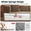78.8''Sleeper Couch Bed for Livingroom,Convertible Modular Sofa with Armrest Pillow,Modular Foldable Corduroy Couches in a Box,No Assembly-1952439527-2066245282