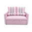 Canapé-lit 2 places rose avec mousse à haute densité, charge, poche élastique, revêtement élégant pour le lit des chambres d'amis, accoudoir de charge sur le dos, dossier réglable à 3 niveaux, rangement latéral, mousse moderne