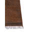 Tapis brun en coton tissé à plat à la main à motif géométrique Pepinn-562415993