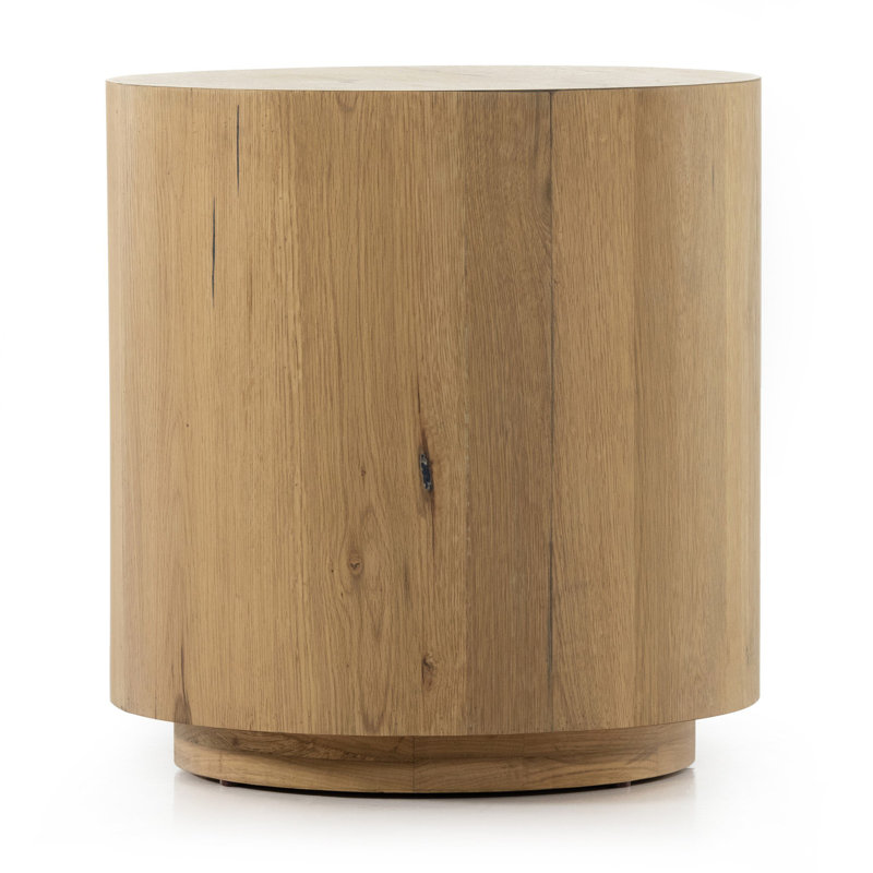 Humphrey Round End Table-Light Oak Resin