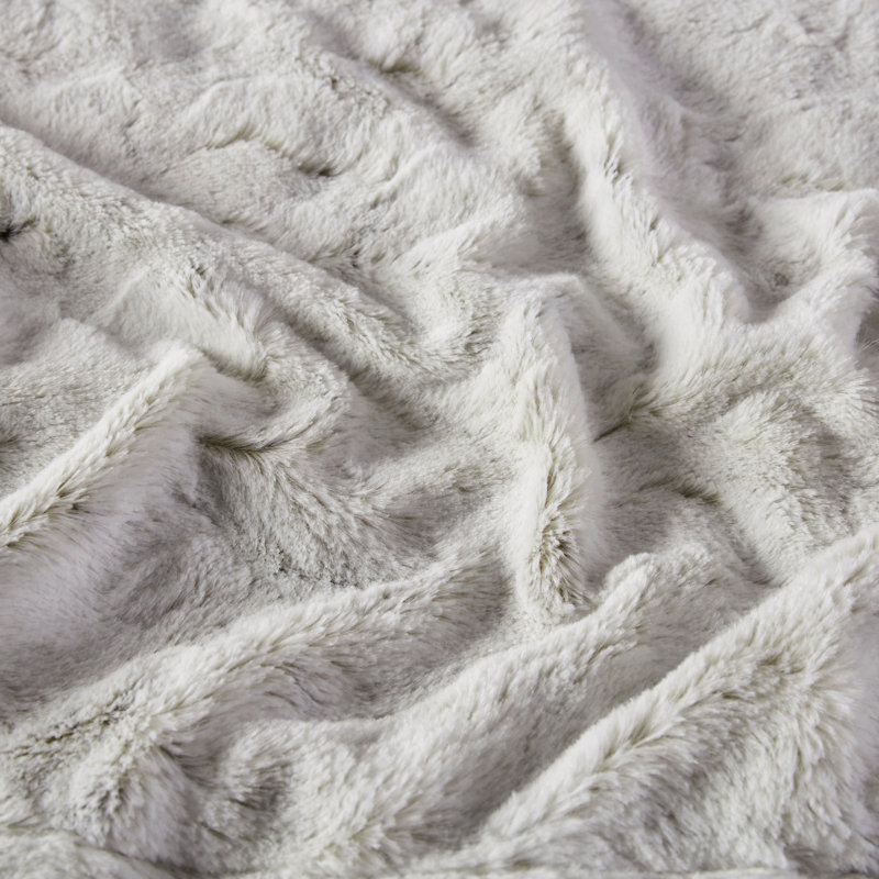 Couverture en fausse fourrure, Beige