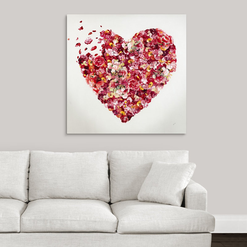 « morceaux of my cardiaque », peinture sur toile, Toile tendue, H 36 po x l 36 po x p 1,25 po
