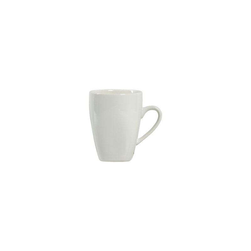 Cream White Square Porcelain 16-Piece Dinnerware Set