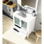 Meuble-lavabo blanc 30 po x 18,25 po avec comptoir en céramique, robinet et miroir l 28 po H 32 po