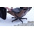 Genuine Leather Swivel Lounge Chair With Ottoman-93432020