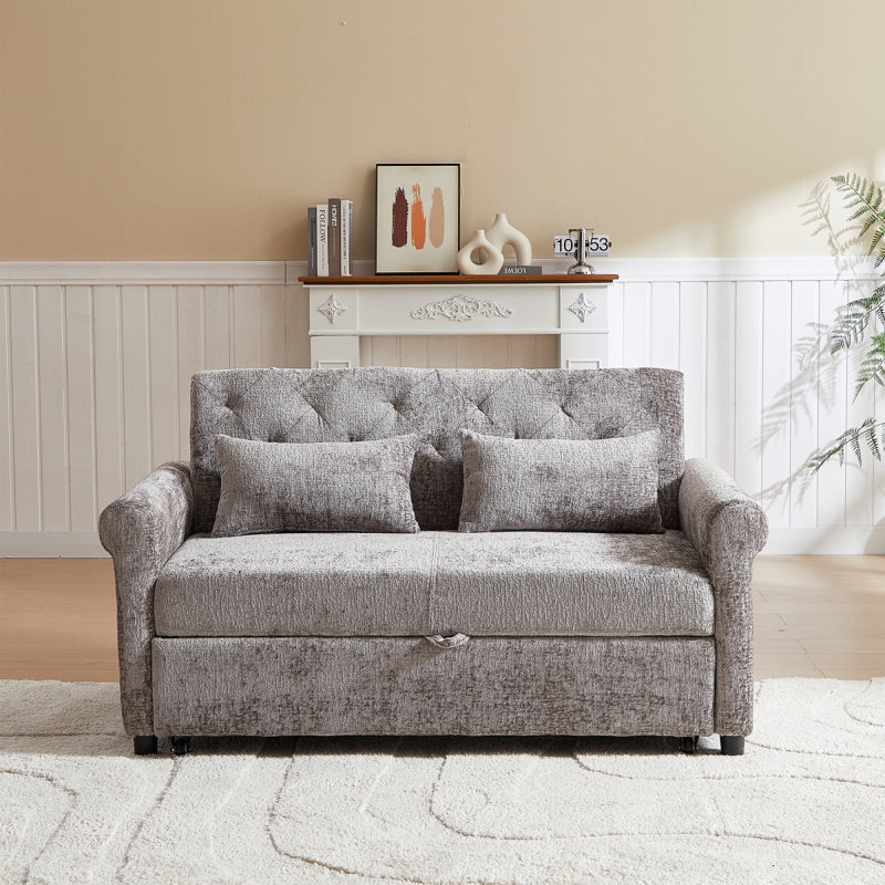 Canapé-lit escamotable Modern Home, Gris, H 36,22 po x l 57,48 po x P 35,43 po