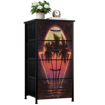 Commode pour chambre à coucher avec 4 tiroirs de rangement.