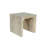 24" White Solid Wood Square Sled End Table