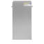 Smoker 80cm with galvanized steel glass