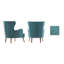 Fauteuil à oreilles rembourré Plattville-1942793177
