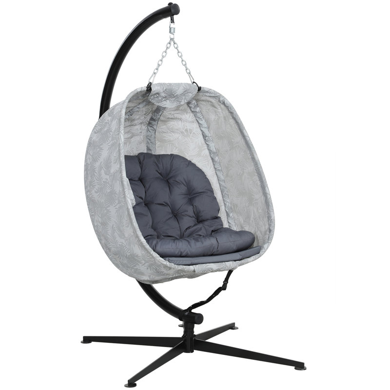 Egg Chair with Stand, Grey