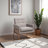 Kisner Solid Rubberwood Upholstered Armchair in Light Grey, 31.69" H X 29.13" W X 29.92" D-457925496