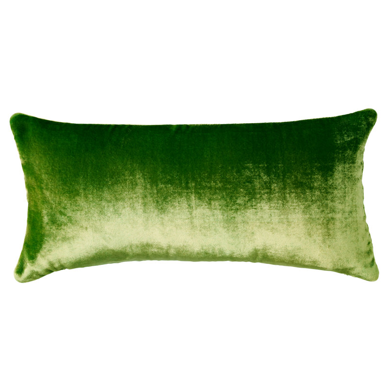 Ombre Rectangle Velvet Pillow Cover & Insert, Grass