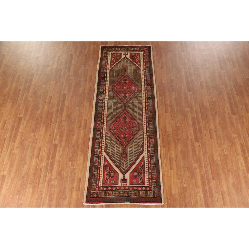 Handmade Wool   Runner Rug 4x10