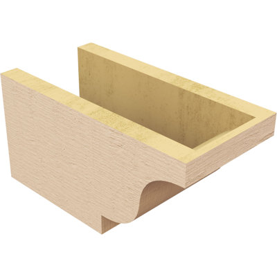 Queue de chevron Timberhane en faux cèdre brut Newport, l 6 po x H 6 po x L 12 po, brun clair apprêté