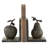 Tressa Farmhouse / Country Eclectic Bohemian Rustic Concrete Agate Non-Skid Bookends Bookend